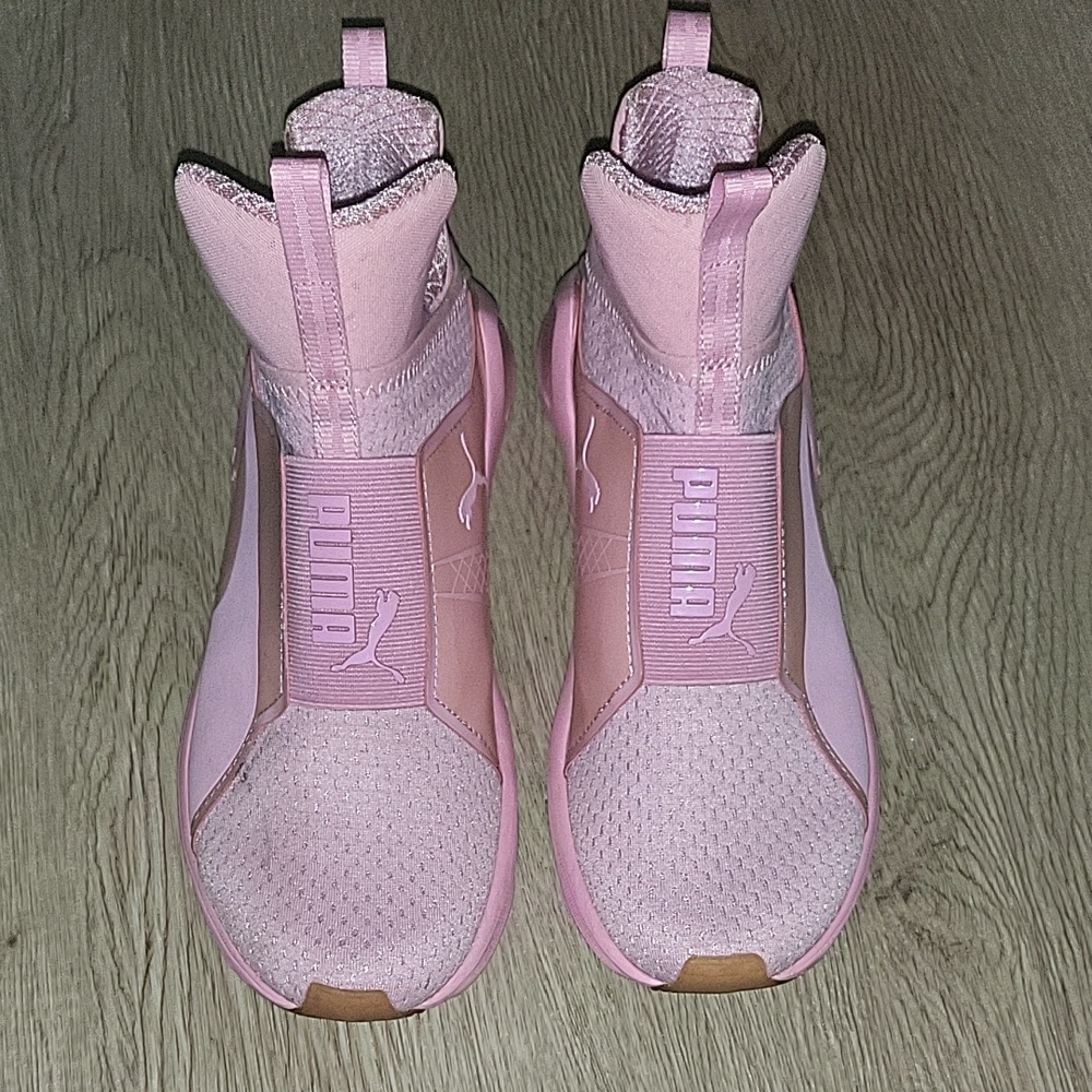 Puma Pink Knit Mesh Sneakers Slip-On Lightweight